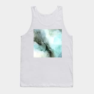 Calm Nature Inspired Abstract Flow Landscape Painting Tank Top